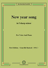 New year song(Haru-no-uta), in f sharp minor Vocal Solo & Collections sheet music cover